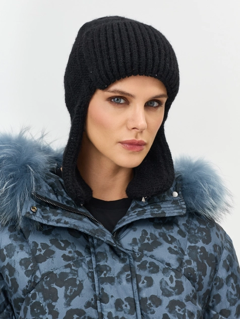 Шапка-ушанка с ангорой