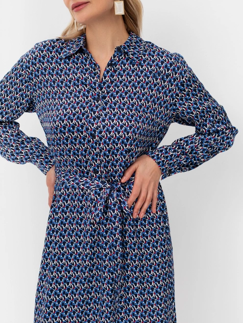 Платье с абстрактным принтом из 100% вискозы