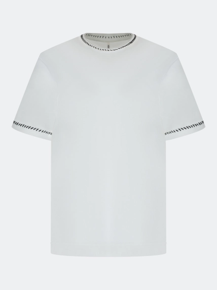 Футболка из 100% хлопка с ручным стежком