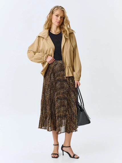 Юбка-плиссе с анималистичным принтом