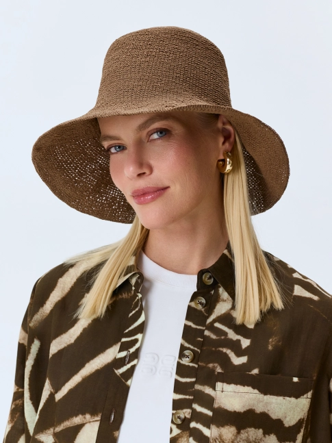 Шляпа из натуральной бумажной соломки