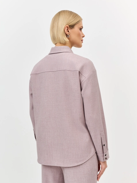 Свободная меланжевая рубашка 