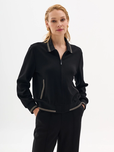 Бомбер с акцентными подвязами