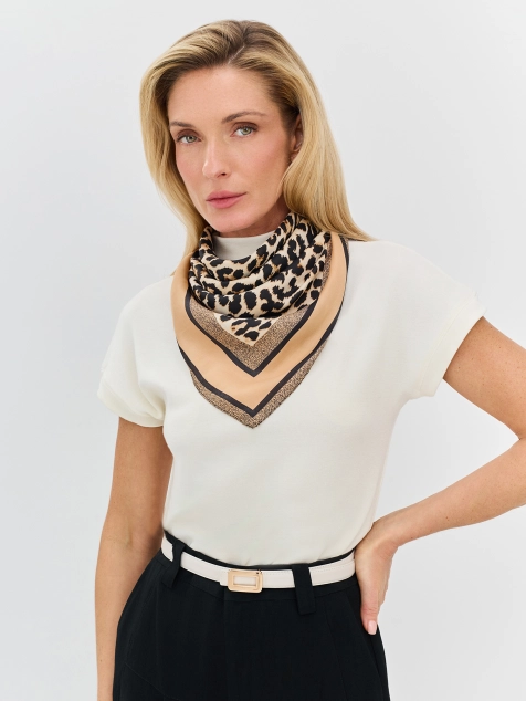 Шейный платок с анималистичным принтом