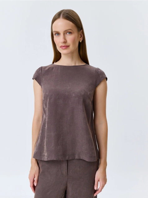 Жаккардовый топ из лиоцелла