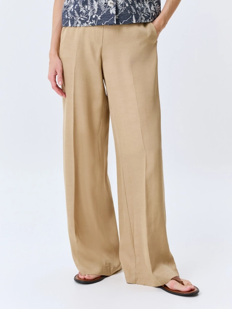 Расслабленные брюки из смесовой вискозы