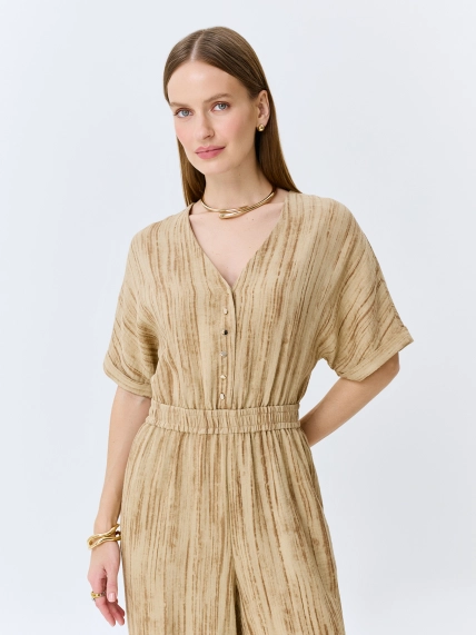 Легкий комбинезон из вискозы с крэш-эффектом