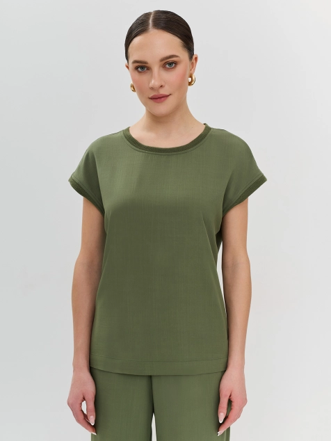 Свободный топ из вискозного шелка