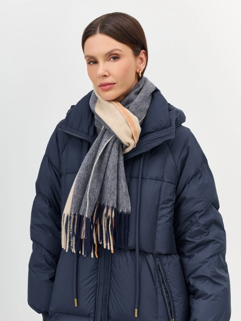 Шарф в клетку из 100% шерсти