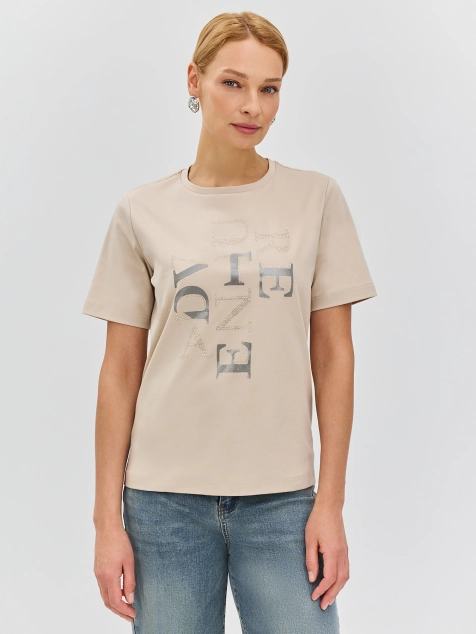 Футболка с шрифтовым принтом