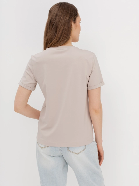 Футболка с объемным фольгированным принтом