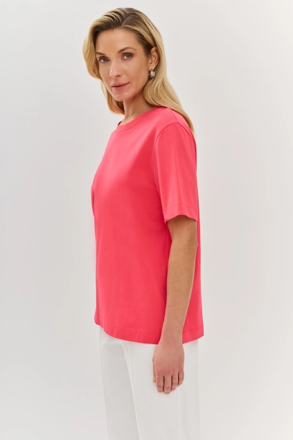 Футболка в ягодном цвете из эластичного хлопка
