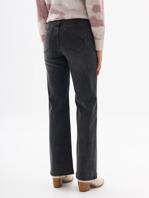 Джинсы прямого кроя в цвете антрацит