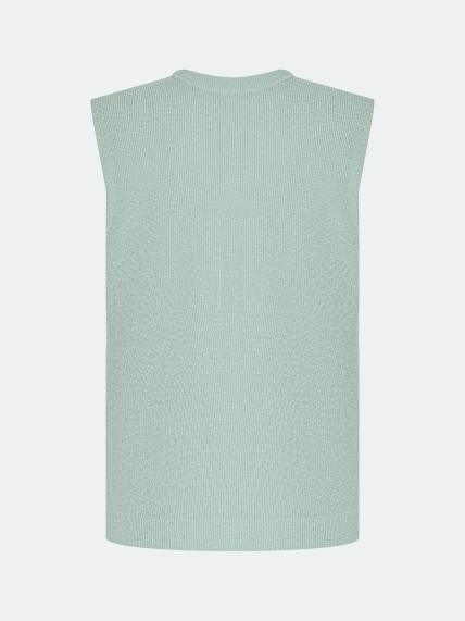 Мятный вязаный топ