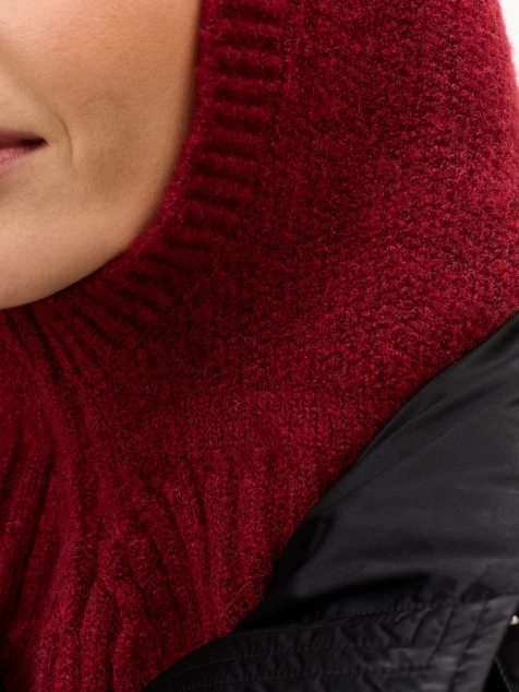 Мягкий капор с шерстью