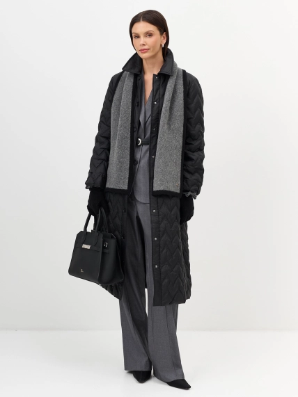 Пальто с фигурной стежкой  