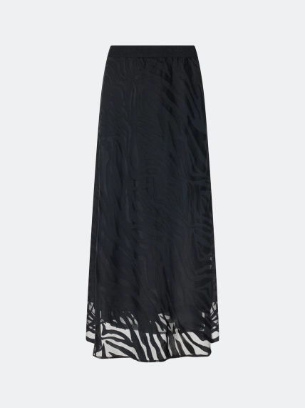 Юбка с монохромным анималистичным принтом