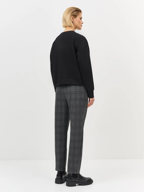 Утепленные брюки в клетку