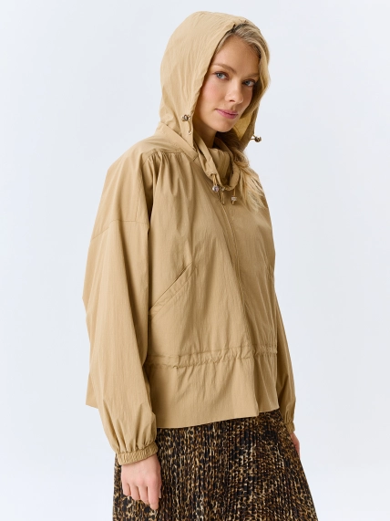 Ветровка из смесового хлопка с капюшоном