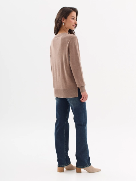 Удлиненный свитер с кашемиром