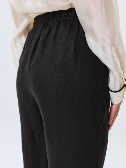 Зауженные брюки из 100% льна