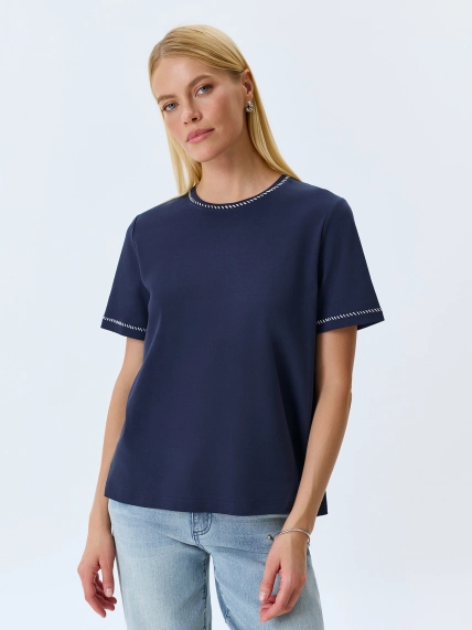 Футболка из 100% хлопка с ручным стежком