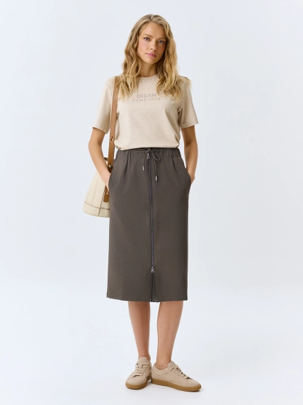 Меланжевая футболка из смесовой вискозы