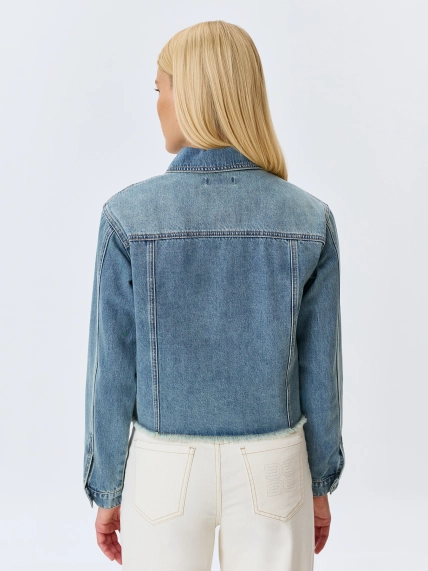 Укороченный джинсовый жакет Row hem
