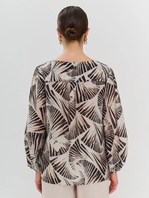 Воздушная блузка с принтом