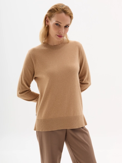 Удлиненный джемпер с кашемиром