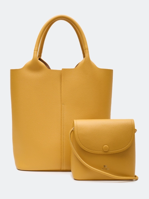 Яркая сумка-шоппер с косметичкой