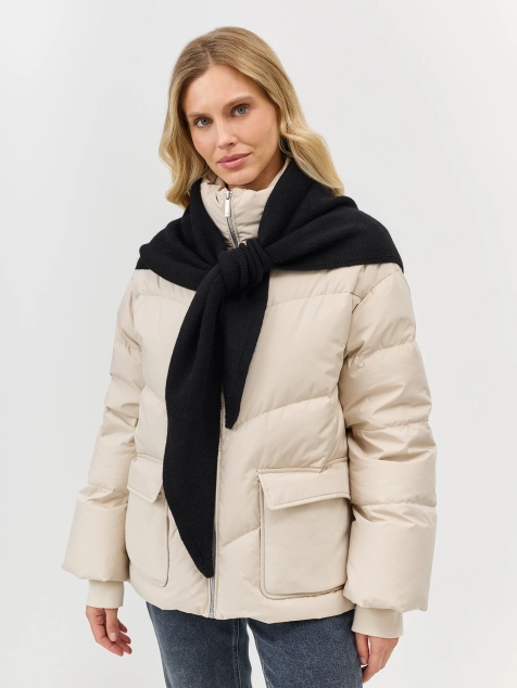 Вязаная косынка с ангорой