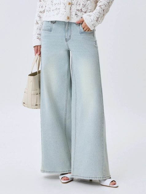 Светлые джинсы Wide leg