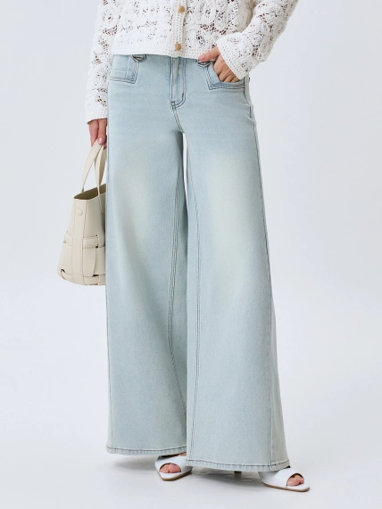 Светлые джинсы Wide leg
