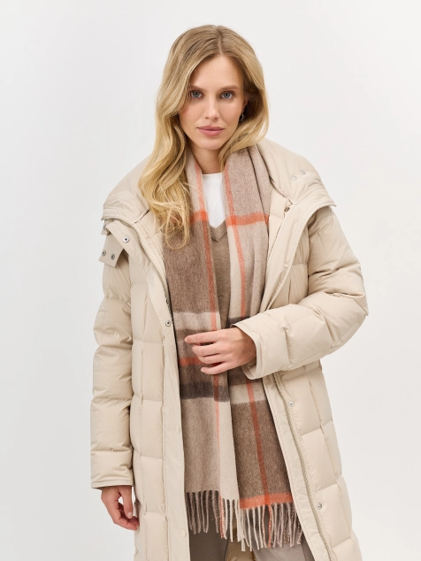 Шарф в клетку из 100% шерсти