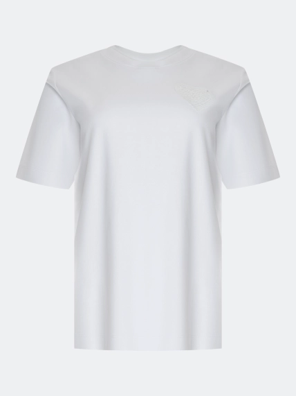 Футболка с ажурной аппликацией