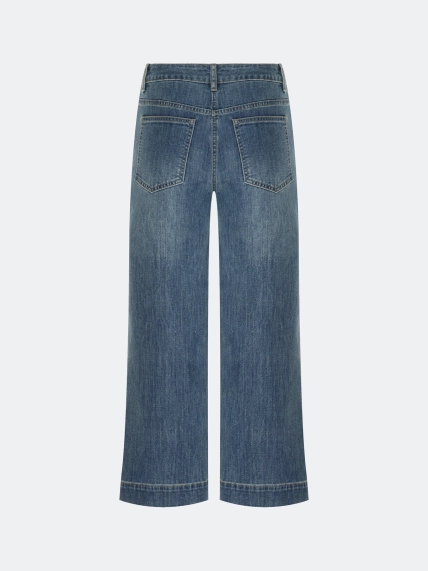 Укороченные джинсы кюлоты