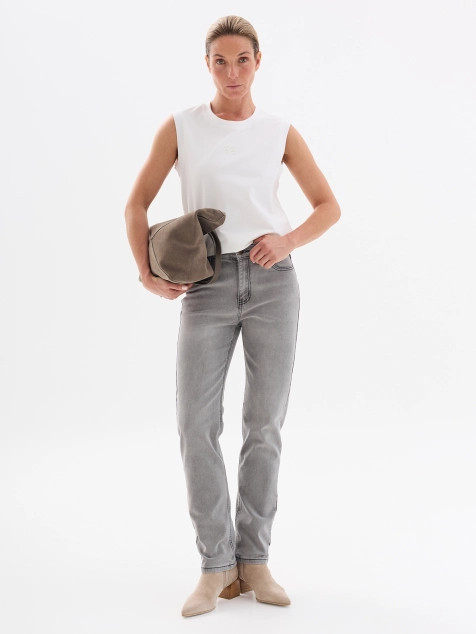 Эластичные джинсы с винтажной варкой