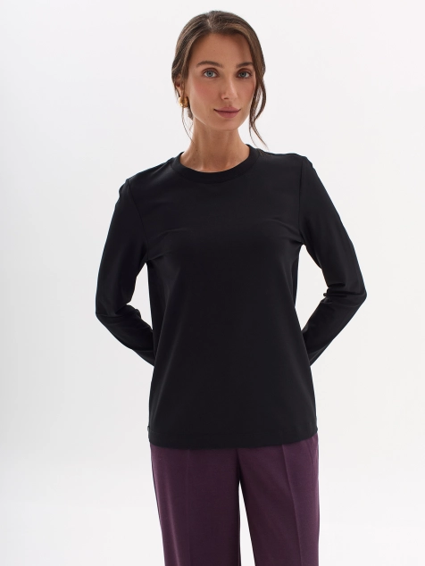 Базовый трикотажный лонгслив