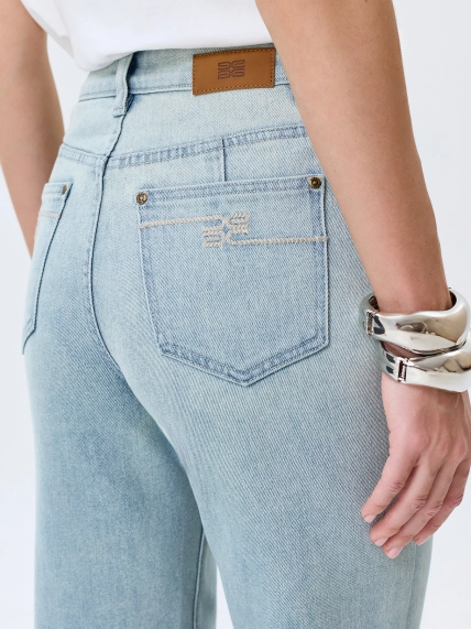 Джинсы Straight fit с градиентом