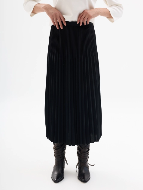 Плиссированная юбка-миди