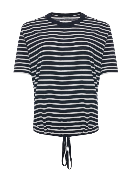 Свободный джемпер из вискозы в полоску