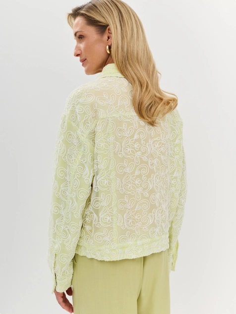 Летний жакет из вышитой органзы