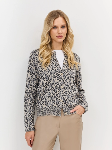 Кардиган с анималистичным принтом