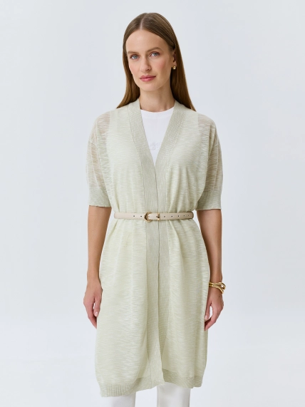 Длинный ажурный кардиган