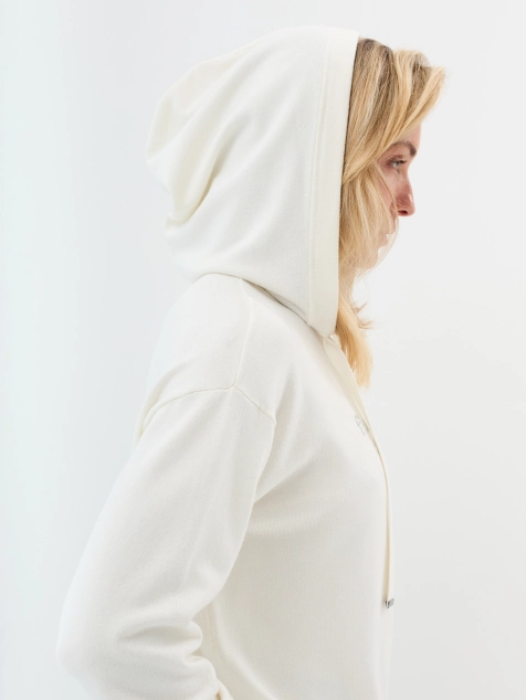 Мягкий худи с  метализированной вышивкой