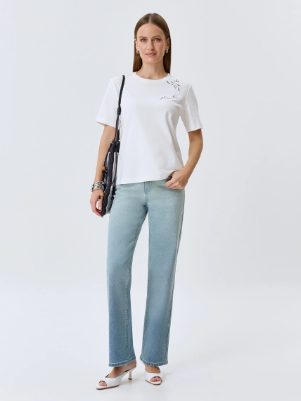 Джинсы Straight fit с градиентом