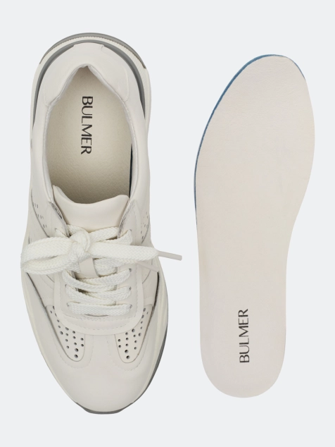 Кроссовки из натуральной кожи на высокой подошве