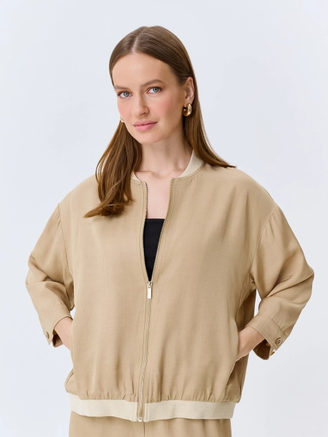 Бомбер из смесовой вискозы