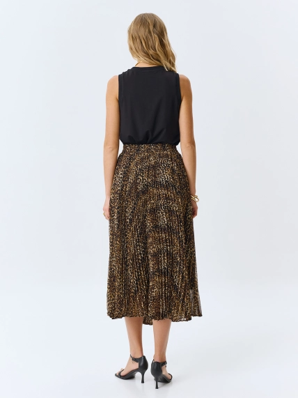 Юбка-плиссе с анималистичным принтом